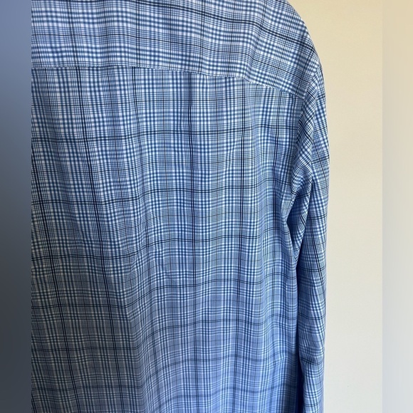 Untuckit Durbanville Wrinkle Free Long Sleeve Button Up Blue Plaid XL - Picture 2 of 8